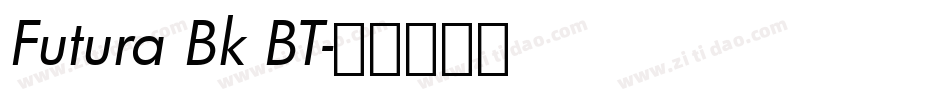 Futura Bk BT字体转换